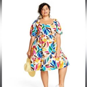 Tabitha Brown for Target Colorful Leaf dress. Size medium